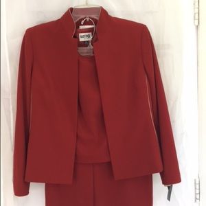 Kasper red professional suit